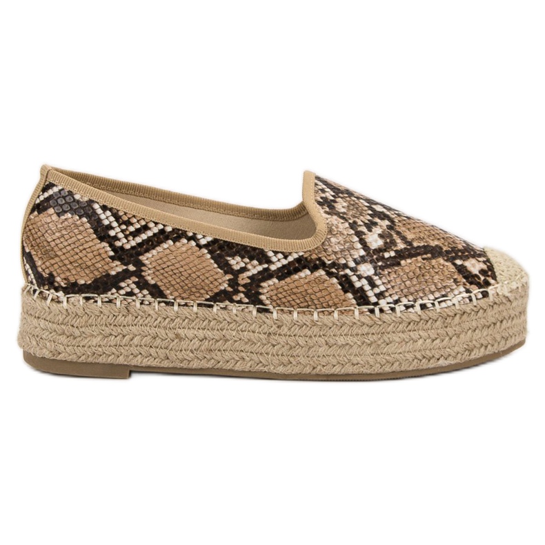 Best Shoes Lordsy na platformi smeđa