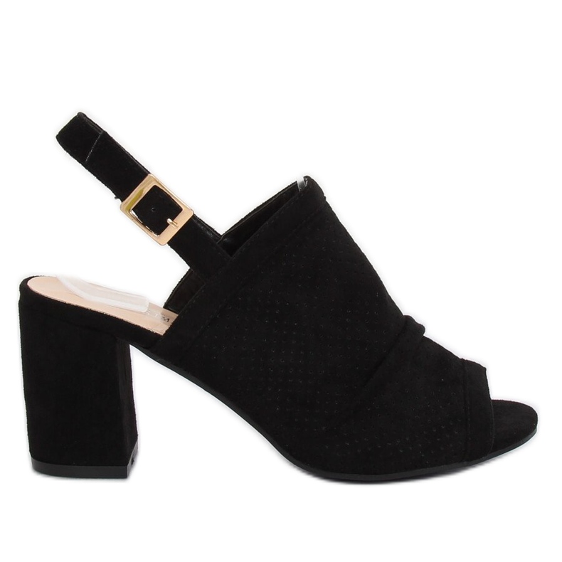 Crne sandale na visoku petu JM5840N Negro crno