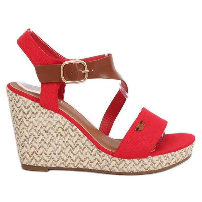 Crvene sandale na klin BL-360 Red crvena