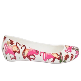 Meliski s bijelim flamingosima CK85 Bijela ljubičasta višebojan