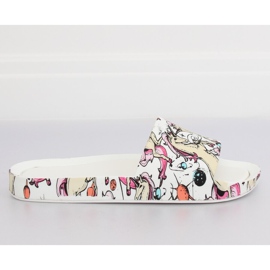 Jednorog bijele papuče CK83 Bijele višebojan