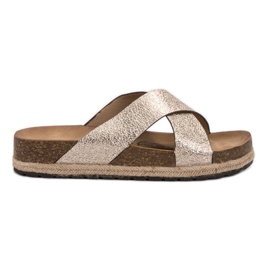 Goodin Udobne zlatne papuče zlatni