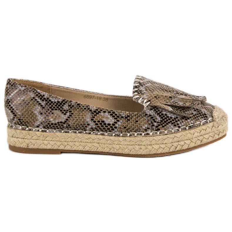 Snake Print VICES Espadrile smeđa raznobojna
