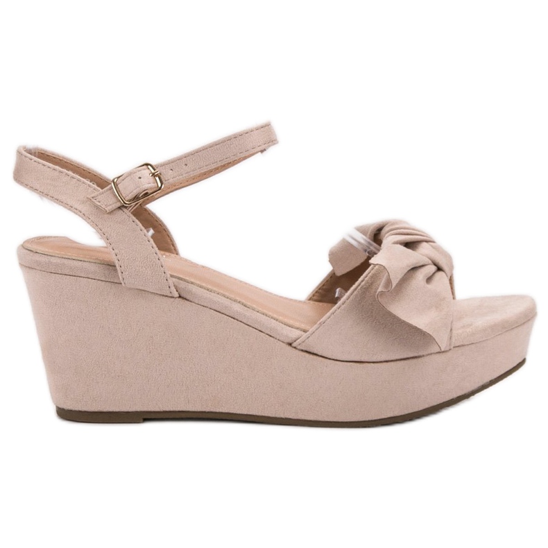 SHELOVET Sandale na platformi ružičasta