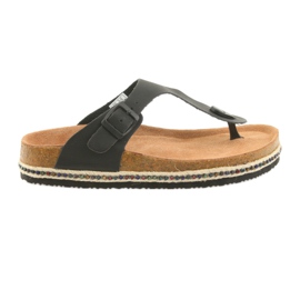 Ženske profilirane papuče Big Star 274132 crne crno