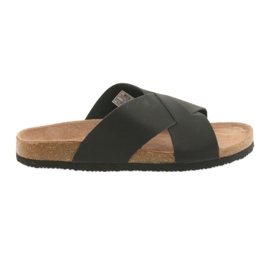 Muške profilirane crne papuče Big Star 174603 crno