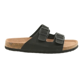 Muške profilirane crne papuče Big Star 174605 crna