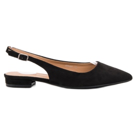 SHELOVET Modne balerinke od antilopa crna