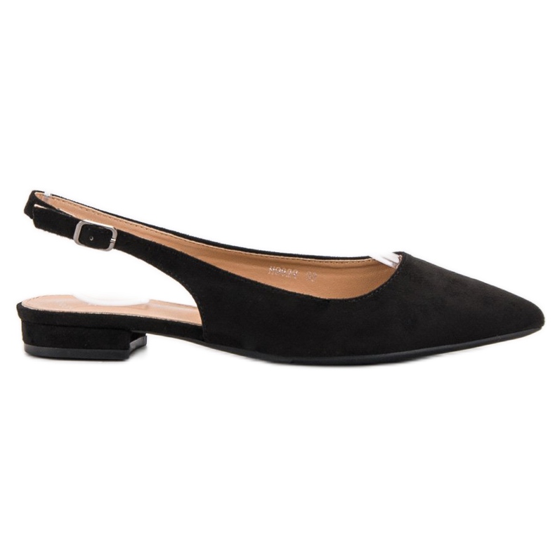 SHELOVET Modne balerinke od antilopa crno