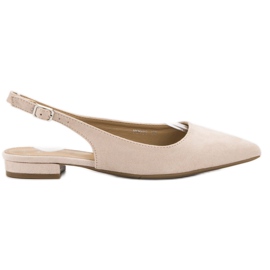 SHELOVET Modne balerinke od antilopa smeđa