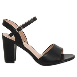 Crne sandale sa visokim potpeticama FZ583 Black crna