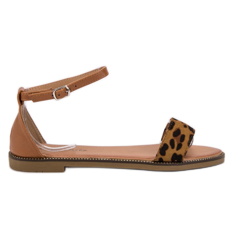 Laura Mode Klasične ravne sandale smeđa