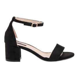 VICES sandale od antilopa crna