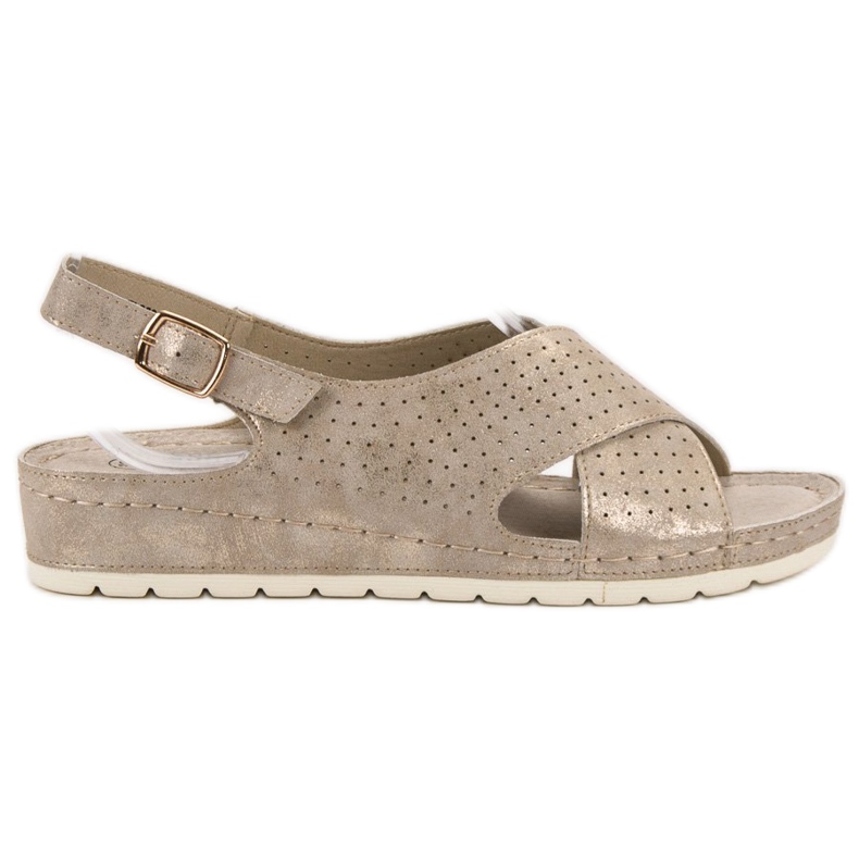 Goodin Sandale na platformi zlatna