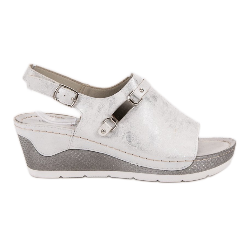 Goodin Udobne sandale na klin bijela