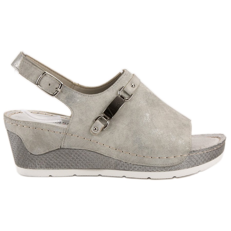 Goodin Udobne sandale na klin siva