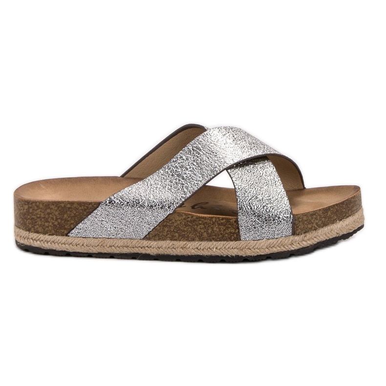 Goodin Udobne srebrne papuče siva