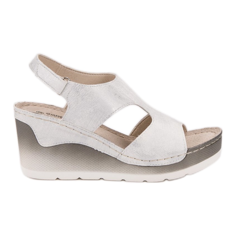 Goodin Udobne sandale na klin bijela