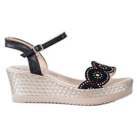 Kylie Ležerne sandale crna