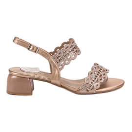 Kylie Elegantne sandale s visokim potpeticama zlatni