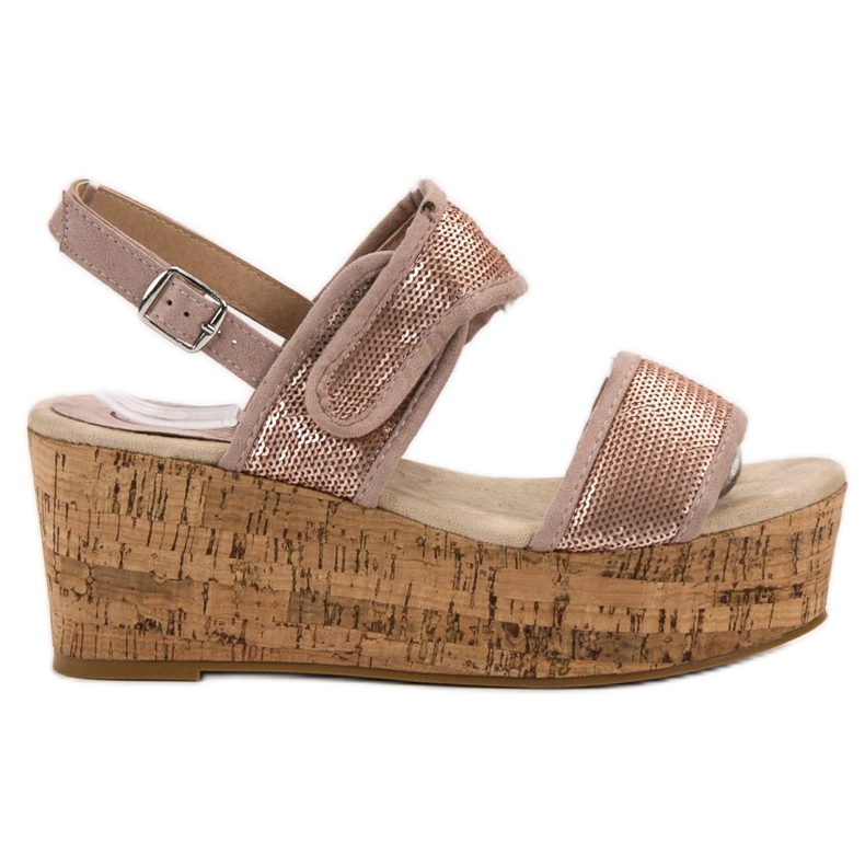 Kylie Sandale na čičak ružičasta