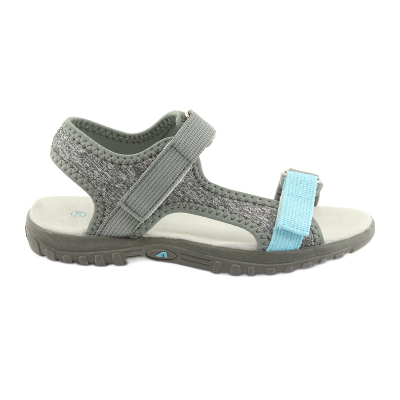 American Club Američke sandale s RL10 kožom umetnite sivo/plavo siva