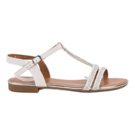 Small Swan Ravne sandale bijela