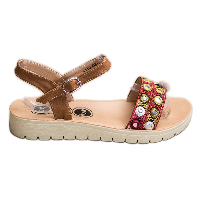 SHELOVET Ležerne sandale smeđa