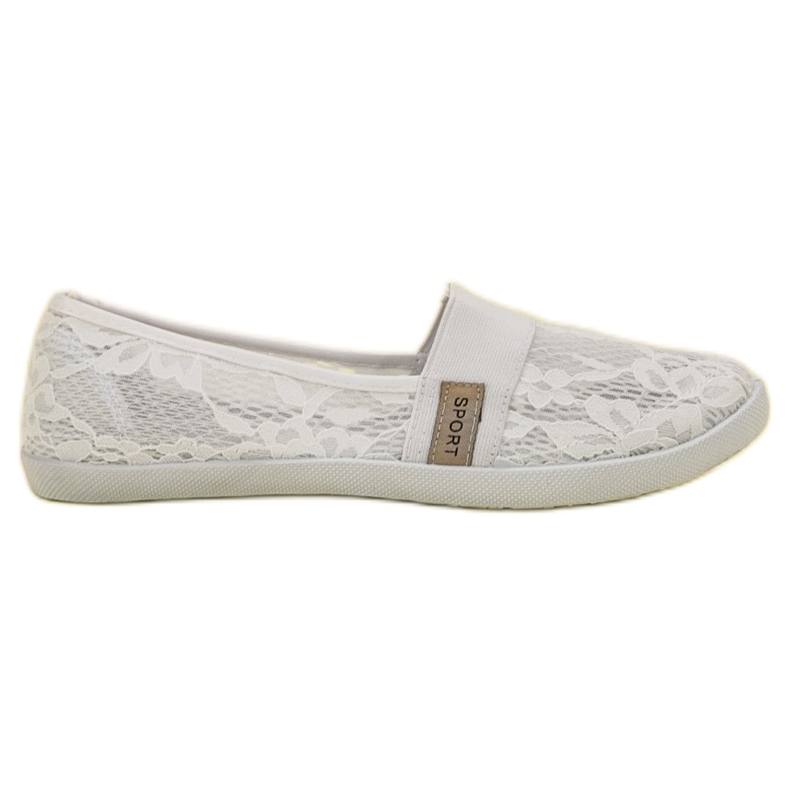 SHELOVET Balerine od čipke bijela