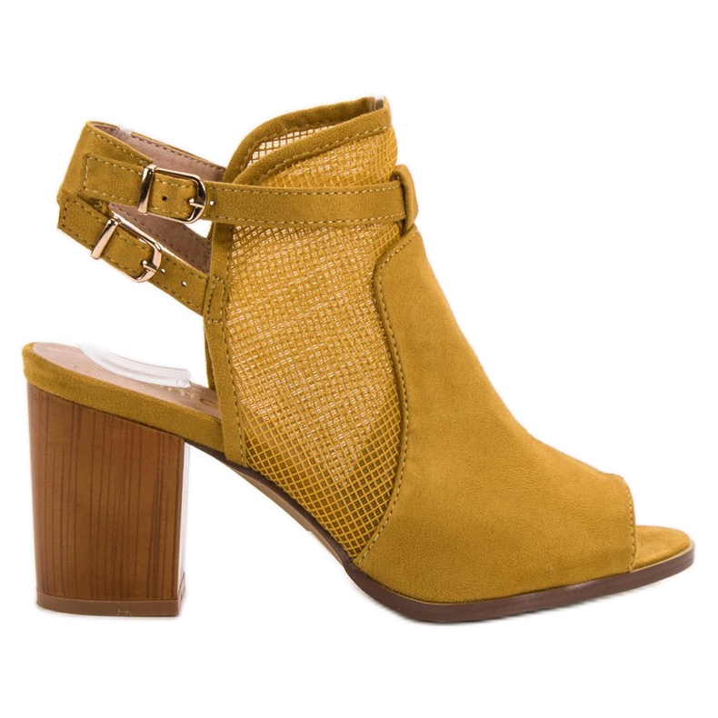 Evento Elegantne zatvorene sandale žuta boja