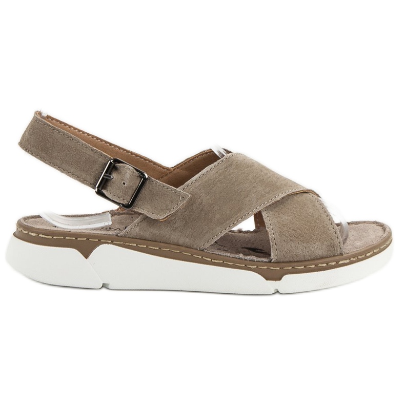 Filippo Kožne sandale na platformi smeđa