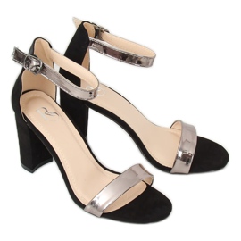 Crne GF-WL-35 Crne sandale na stupu crna