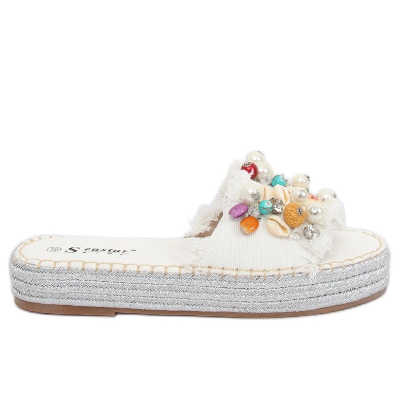 Bijele traper espadrile JH80 bijela raznobojna