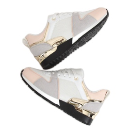 Bijele sportske cipele B-01 BIJELE / ROZE bijela višebojan