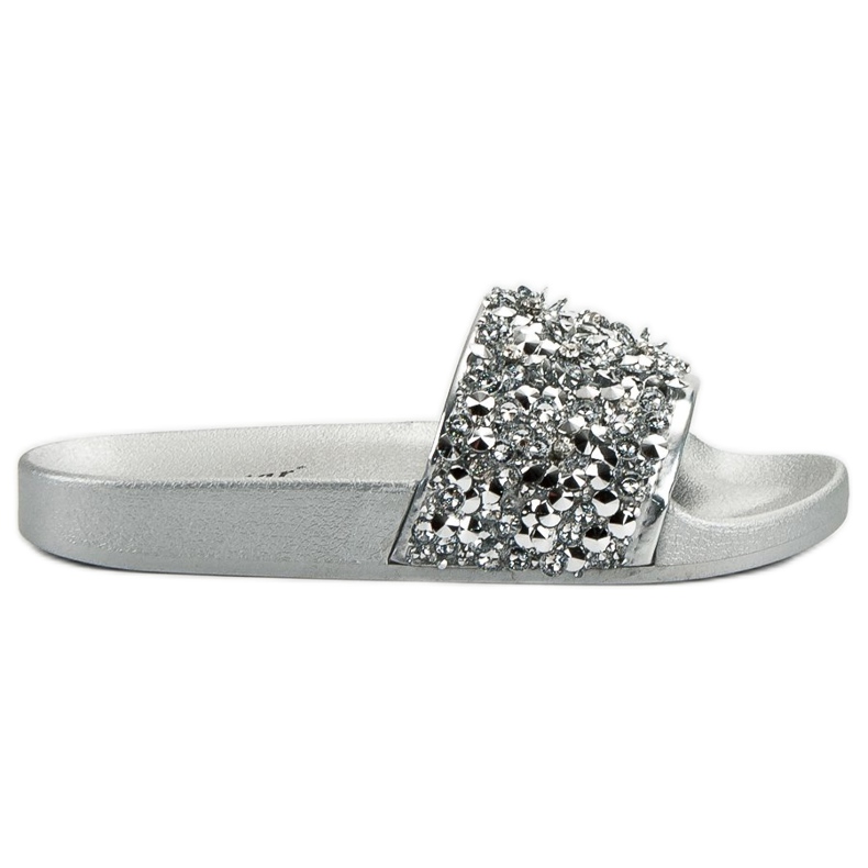 Seastar Elegantne srebrne papuče siva