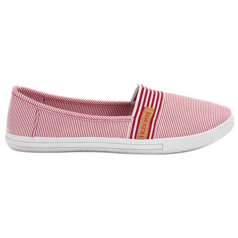 Udobni VICES Slipony bijela crvena