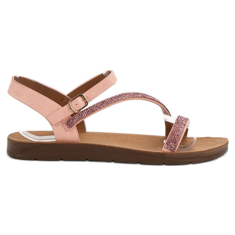 Camo Sandale s kubnim cirkonijem ružičasta