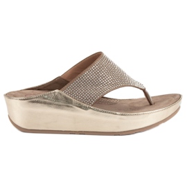 Kylie Sandale na klin žuta boja