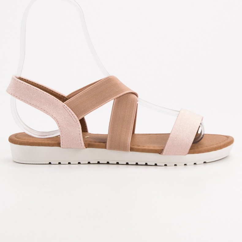 EXQUILY Udobne sandale s elastičnom trakom ružičasta