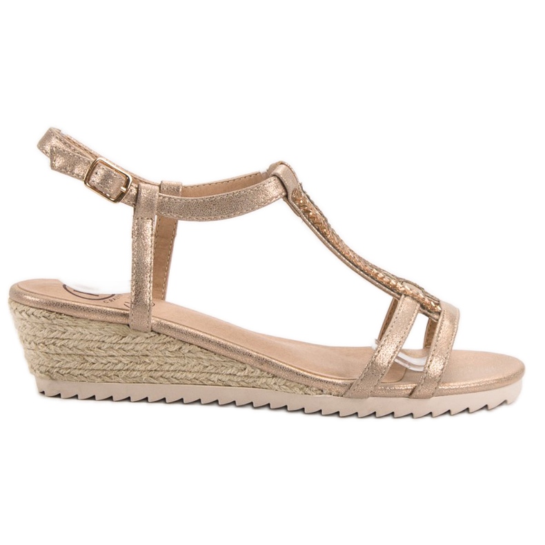 Kylie Udobne sandale na klin žuta boja