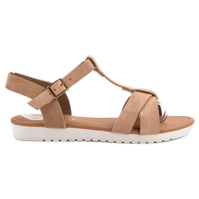 EXQUILY Klasične sandale od antilopa smeđa