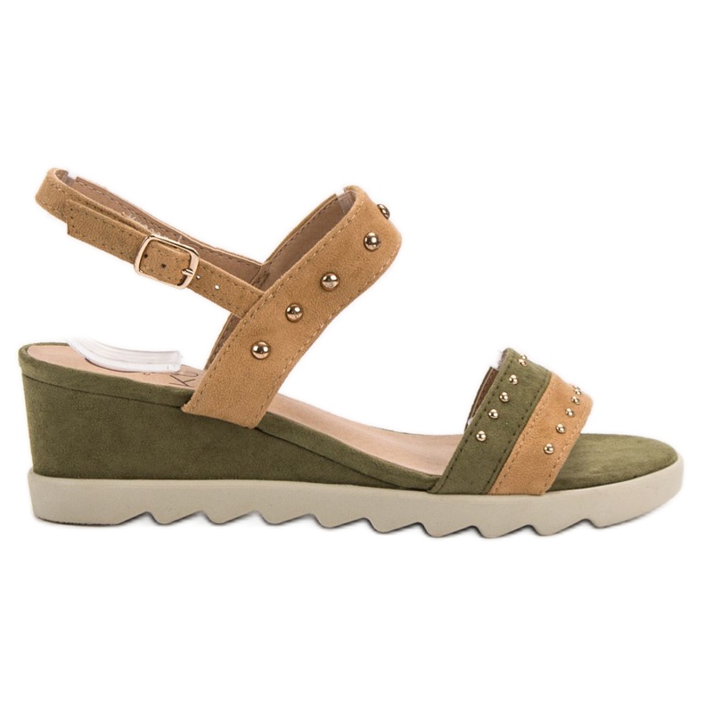 Kylie Sandale sa kamenčićima smeđa zelena