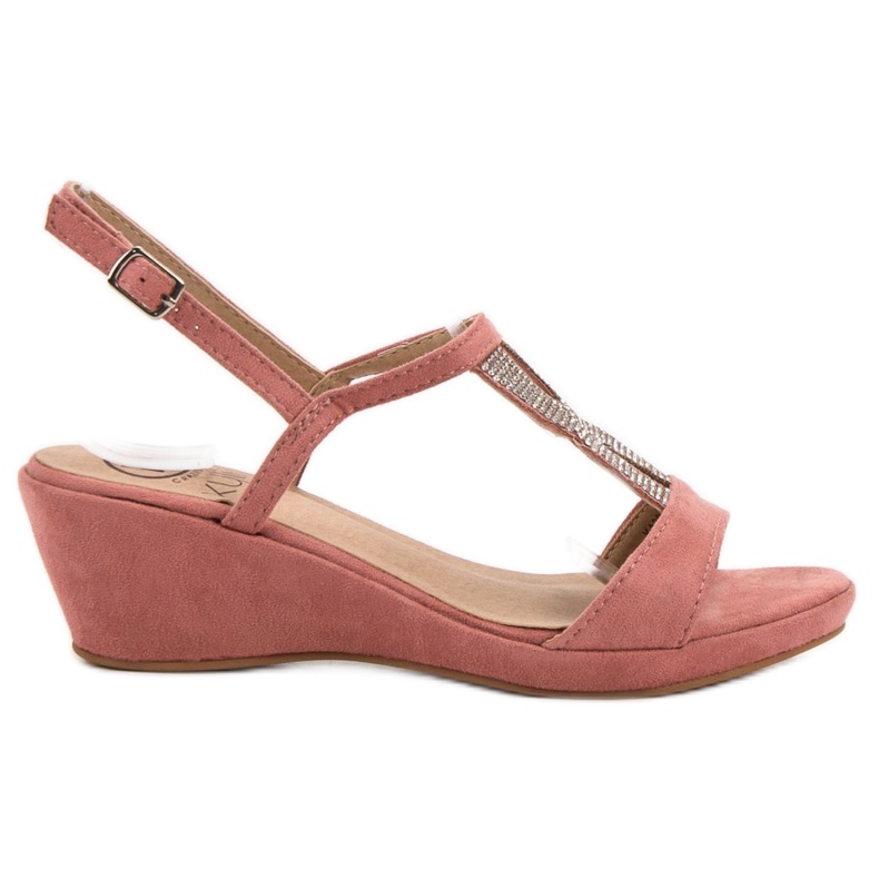 Kylie Ružičaste sandale s kristalima ružičasta