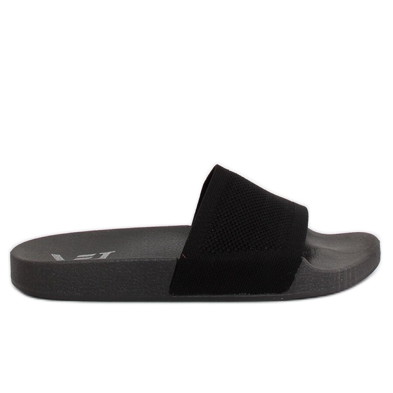 Crne papuče s pletenim remenom PT-110 Crna crno