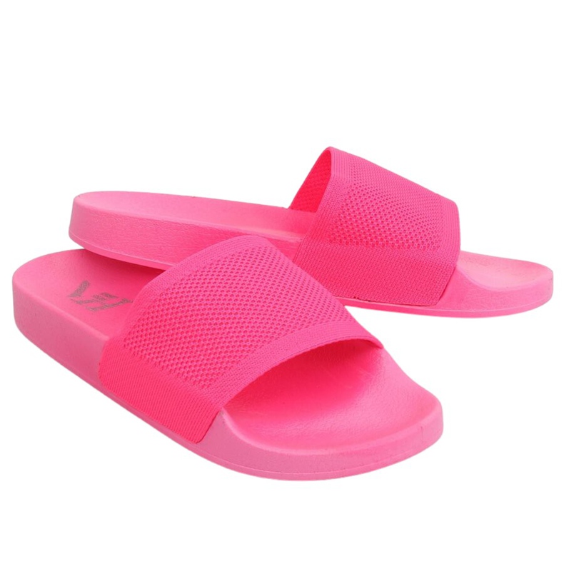 Papuče s pletenim ružičastim remenom PT-110 Fuchsia ružičasta