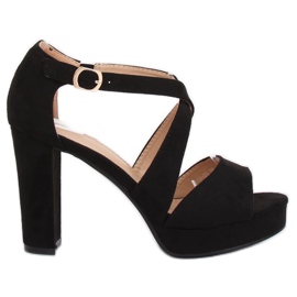 Crne VV-23 Crne sandale na platformi crna