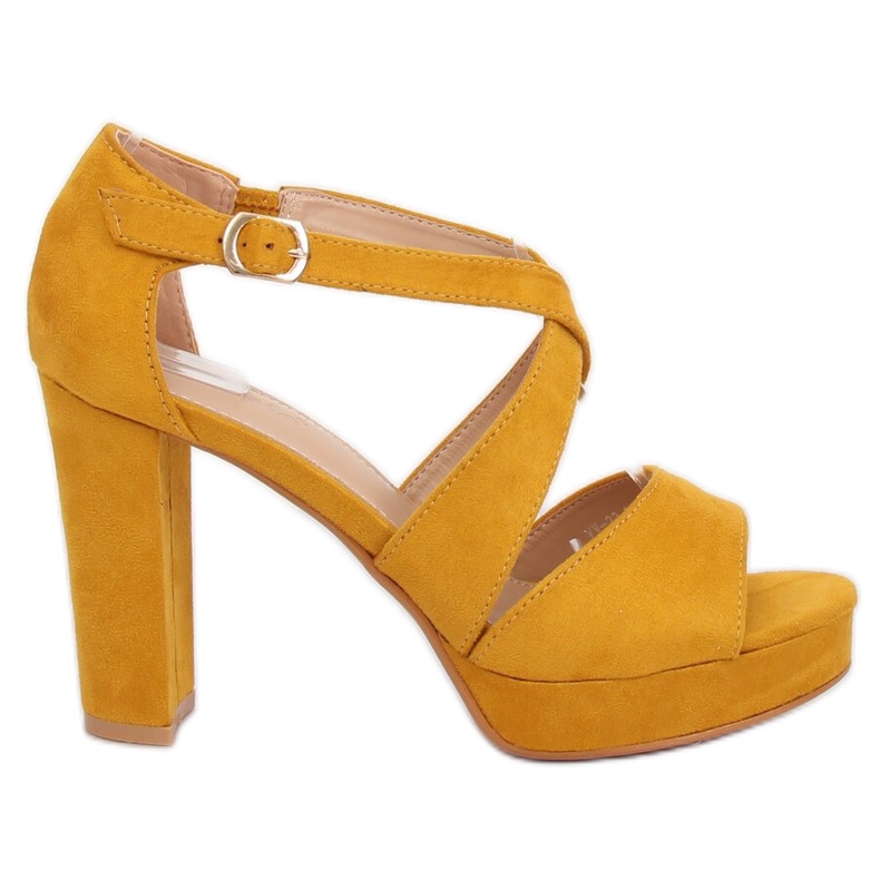 Žute VV-23 Žute sandale na platformi žuta boja