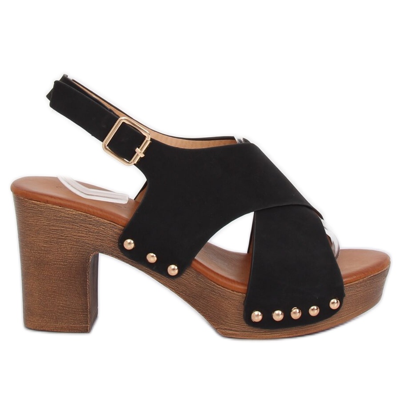 Sandale ala cokule crne D-131 Black crno