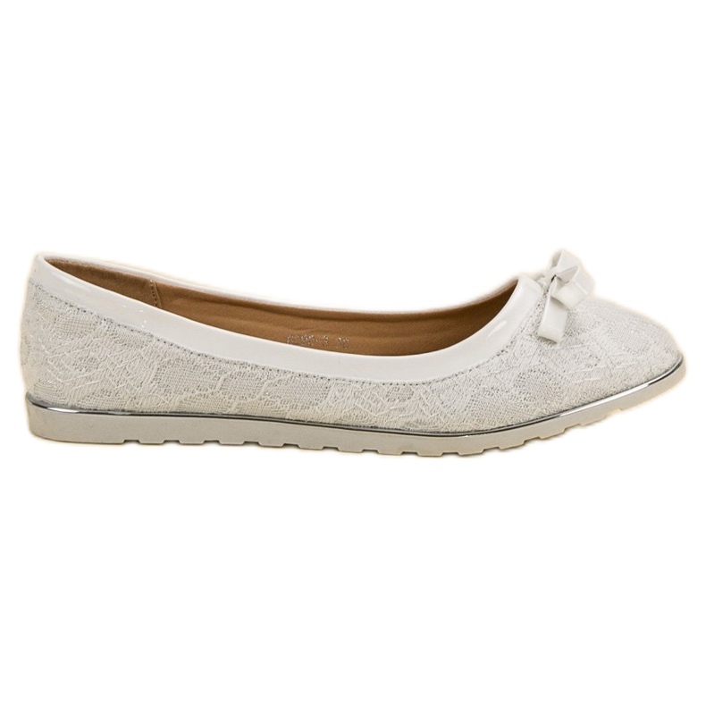 SHELOVET Balerina s čipkom bijela