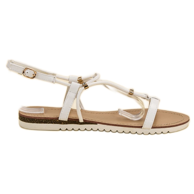 SHELOVET Bijele sandale bijela